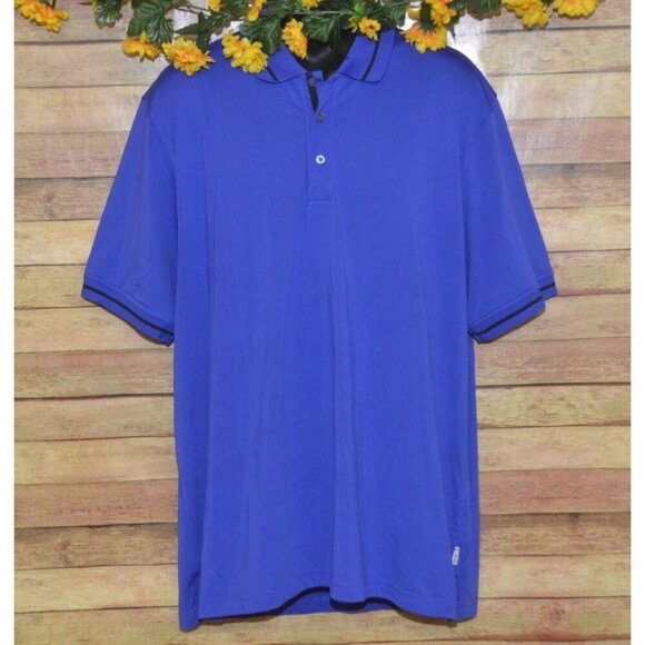 IZOD X-Treme Function Golf Men's Size XXL Blue Pullover Polo Shirt 1/4 Button Up - Picture 1 of 8